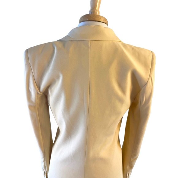 Lafayette 148 Pale Yellow Shoulder Padded Blazer Womens Medium - Picture 8 of 12
